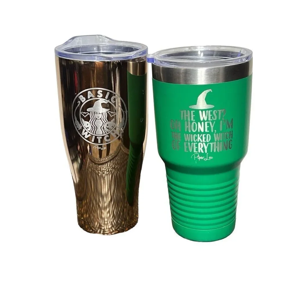 Piper Lou Basic Witch Stainless Steel Tumblers Set of Two